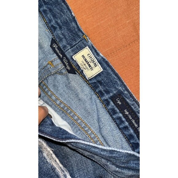 Citizen Of Humanity Liya High Rise Blue Jeans With Distressed Details Sz 25 Wome - Picture 7 of 12